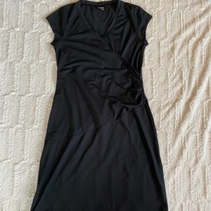 Athleta Nectar Faux Wrap Dress | Medium | Black